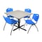 Cain Cain Square Table & Chair Set, Wood, Metal, Plastic Top, Maple TB4848PL47BE - alternate 1